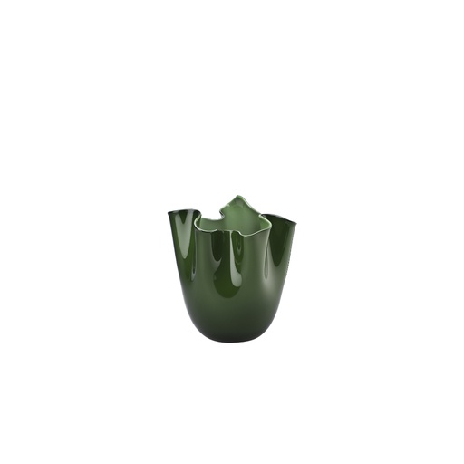 [FO370004000O0AT1] Vase Fazzoletto opalino - Ø 13,5 cm H 13,5 cm (apple green)