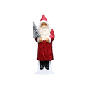 Papiermaché Santa rot - mit Glitter und Chenille Rand