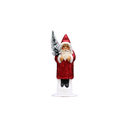 Papiermachéfigur Santa rot - mit Glitter und Chenille Rand