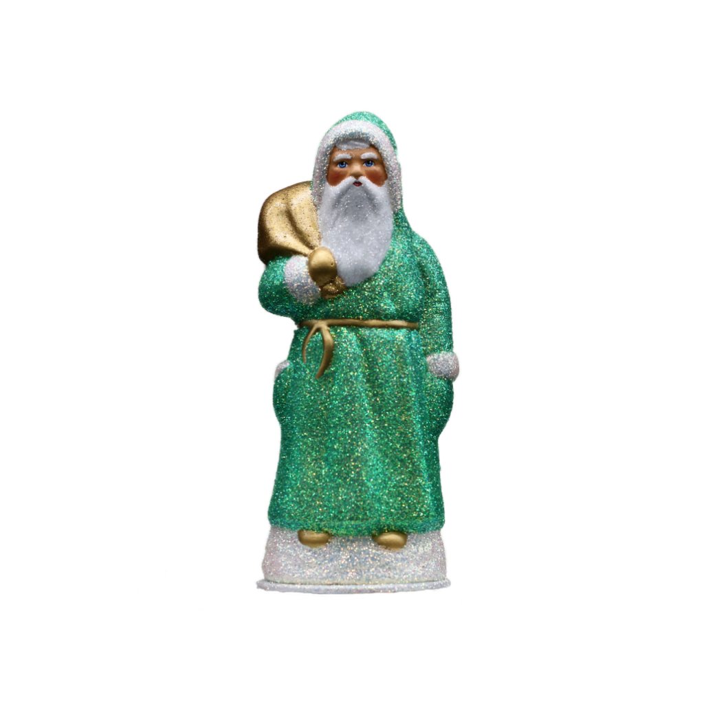 Papiermachéfigur Santa Glitter - mit Sack