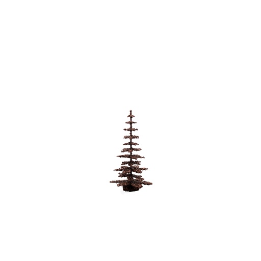 [15cm-braun] Papiermaché-Baum mit Glitter - braun (15 cm)