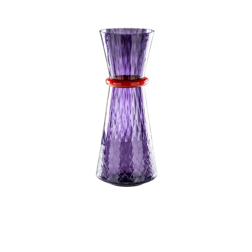 [FO370666000F0A9E] Vase Tiara - Ø 19 cm H 46 cm (indigo/orange)