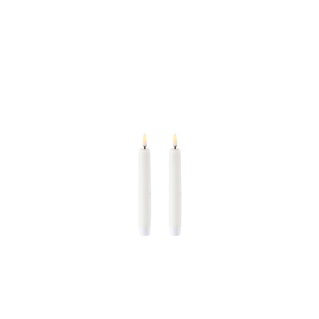 LED Stabkerze (2er Set) Ø2,3cm - nordic white