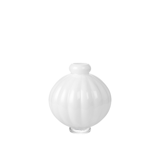 [#02 10515-11-75] Vase Ballon - Opal weiß (H: 20 cm)