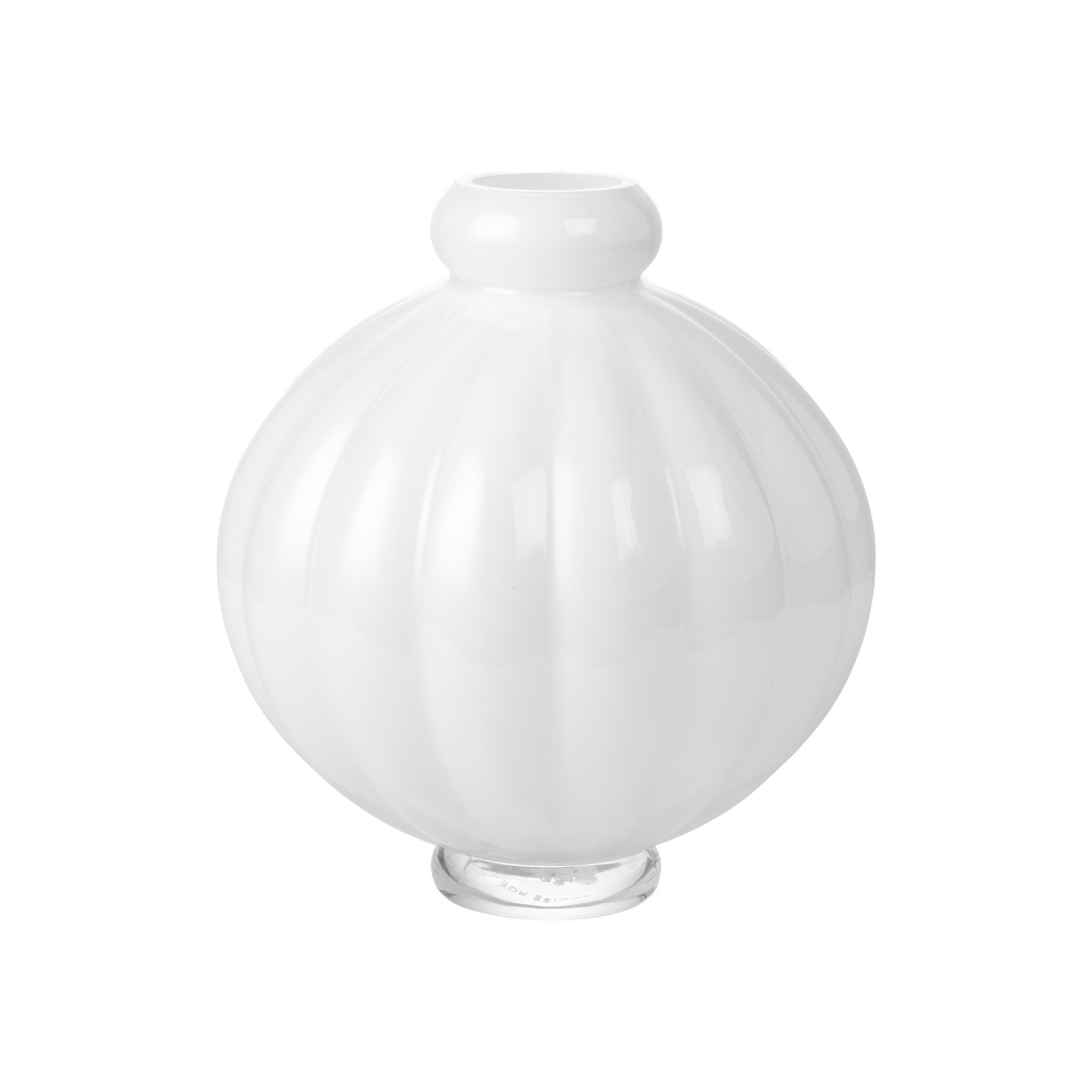 Vase Ballon - Opal weiß