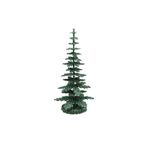 [15cm-dunkelgrün] Papiermaché-Baum Glitzer - dunkelgrün (15cm)