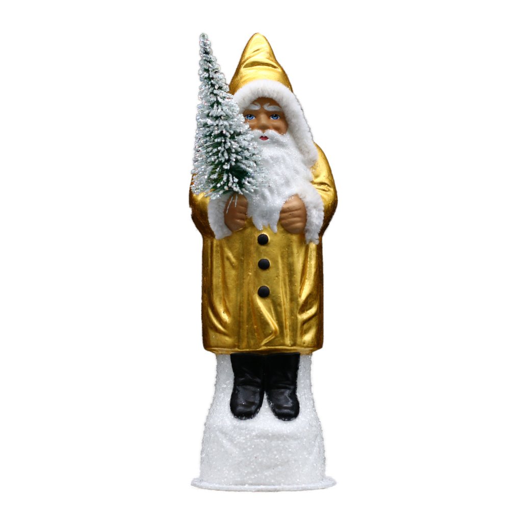 Papiermachéfigur Santa - 24 Karat Goldauflage