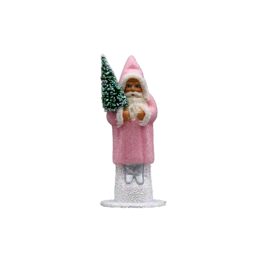 Papiermachéfigur Santa rosa - mit Perlen und silbernen Schuhen