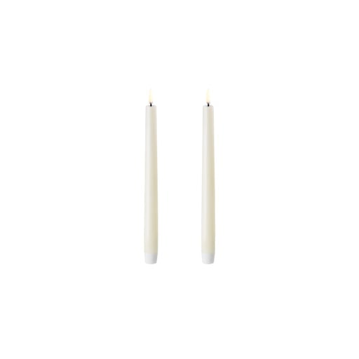 LED Stabkerze (2er Set) Ø2,3cm - ivory