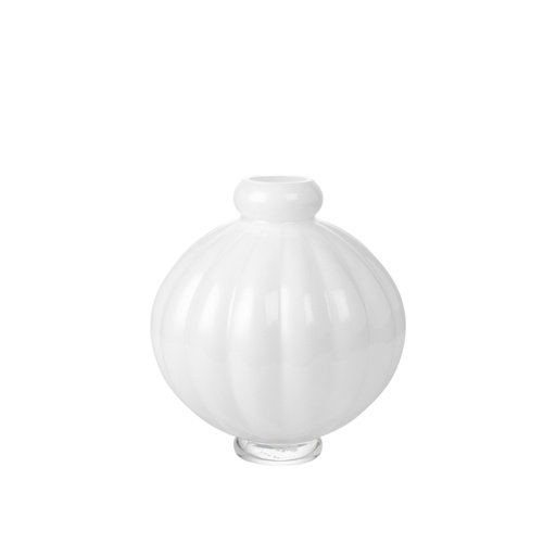 Vase Ballon - Opal weiß